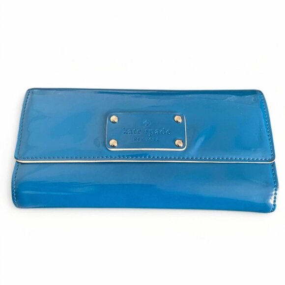 kate spade Handbags - KATE SPADE NEW YORK WALLET TIFFANY BRIGHT BLUE (RARE) MSRP $279